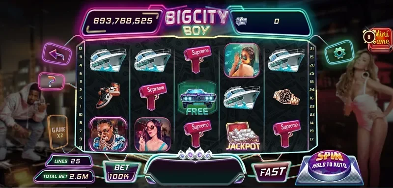 Mô tả game Bigcity Boy Slot Man Club